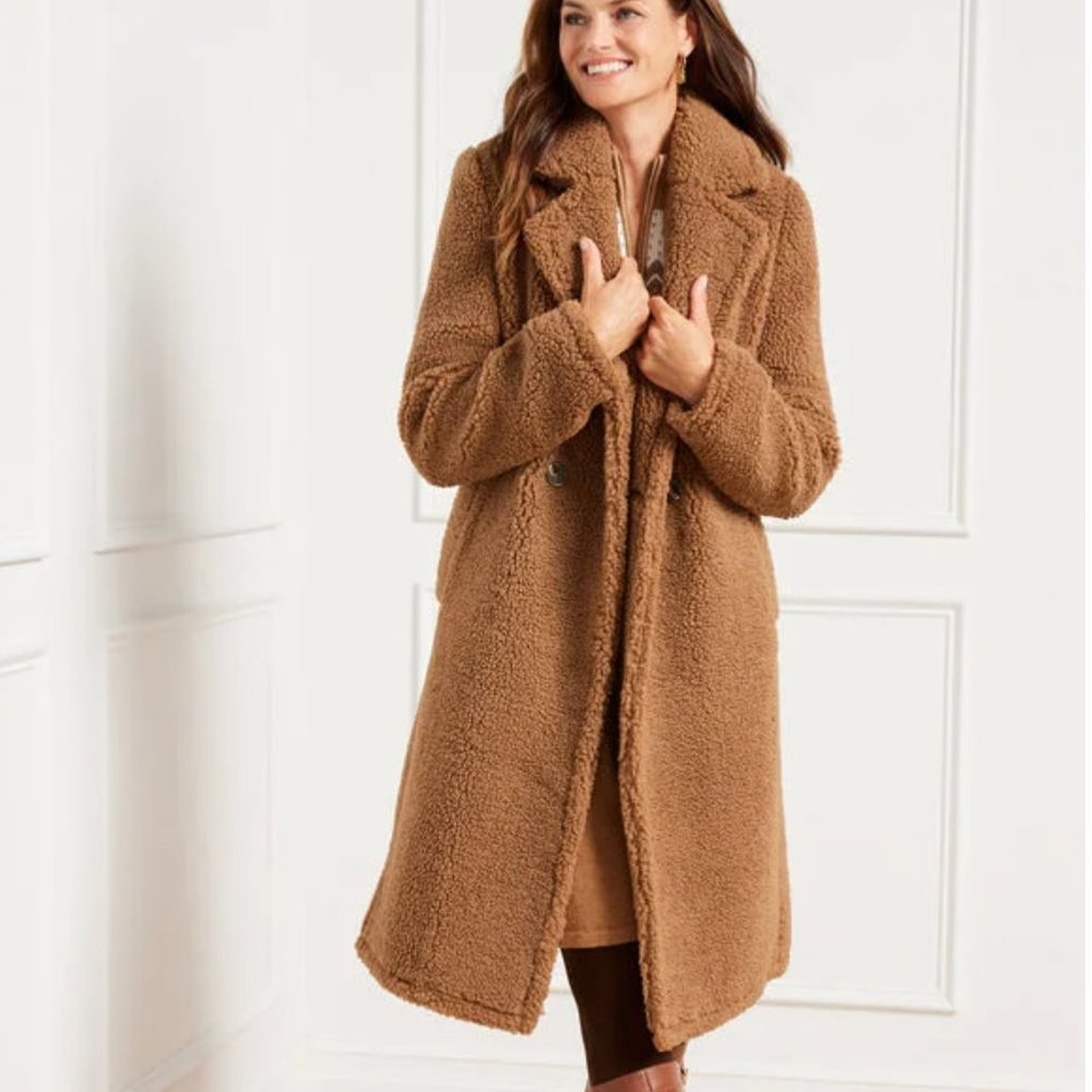 Talbots Sherpa Teddy Coat NWT Medium